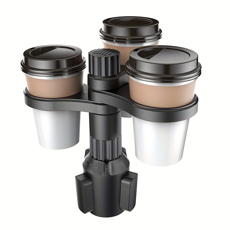 TEMU Car Cup Holder Extender, With An Expandable Base That Can 3 Water Cups, Suitable For Car Models, Long-distance Travel, And Daily Driving Use