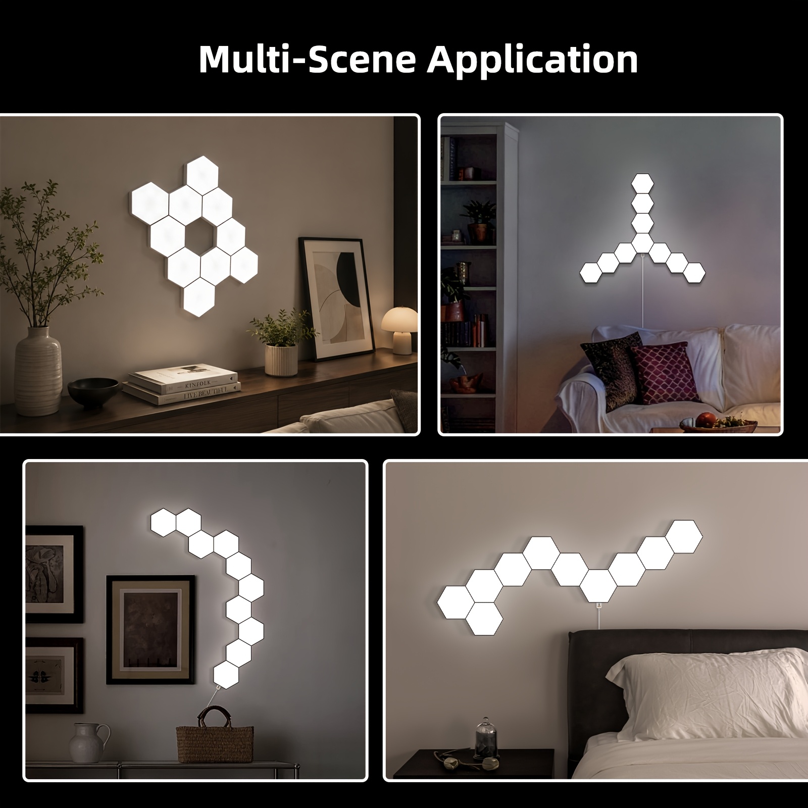 Smart Touch White Light Panel, Portable Wall-Mounted Light