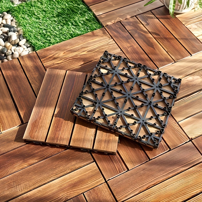 36 pièces 12 ''x 12'' carrelage de terrasse de patio imbriqué en bois