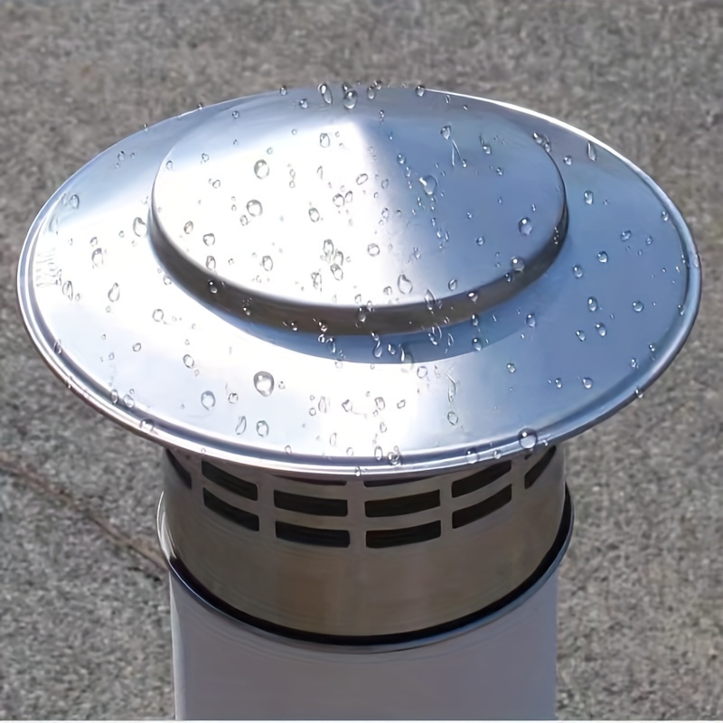 stainless steel chimney cap with screen 4 33 inch   cover 304 ventilation top for fireplace outdoor stove pipe   for kitchen exhaust ducts details 3