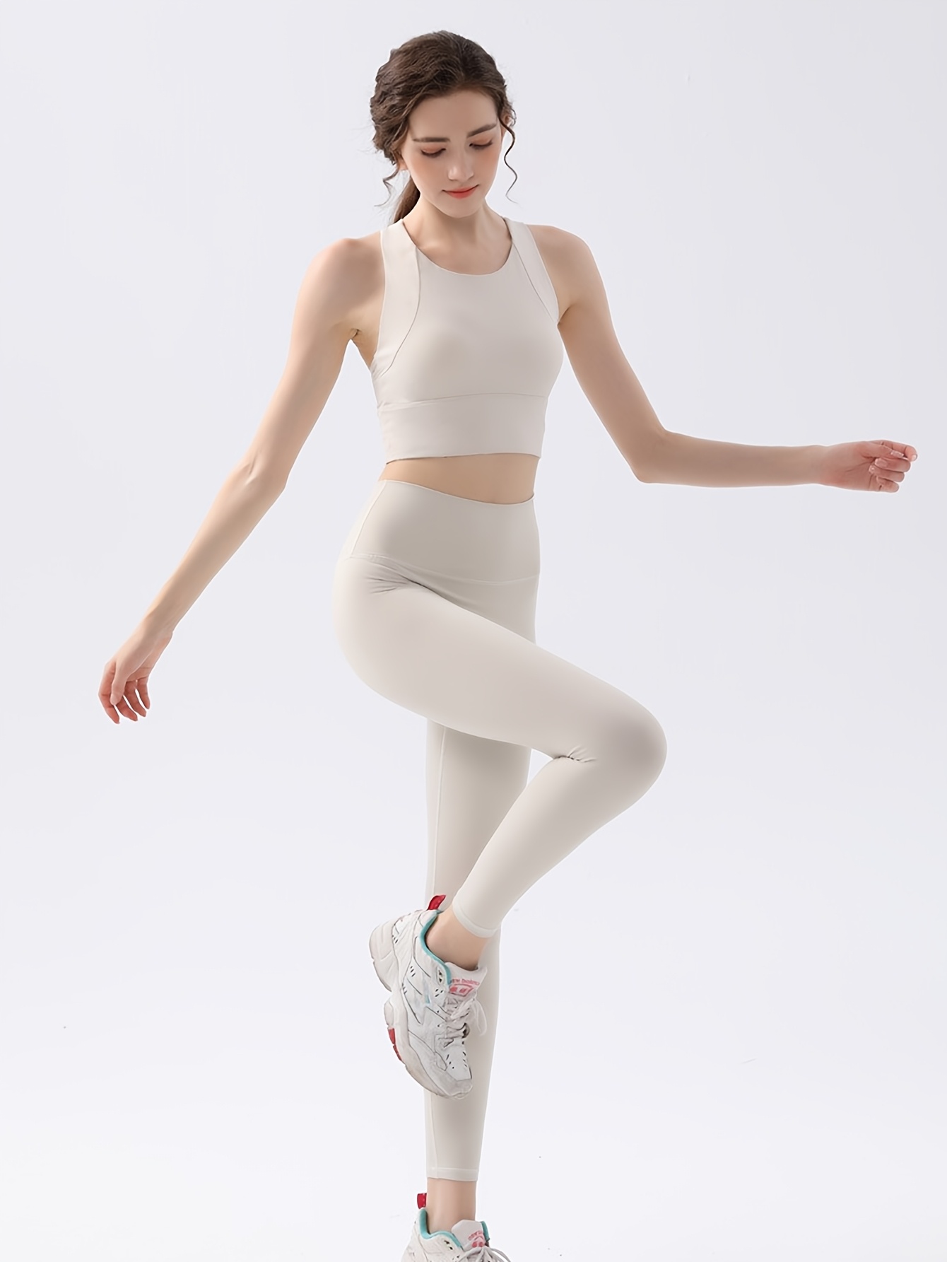 two pack summer new yoga wear   vest shockproof outer wear backless   sportswear fitness set details 3