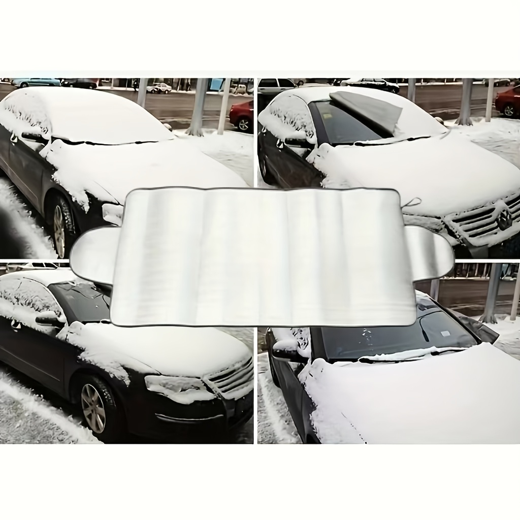 TEMU Auto Schnee, Winter Auto Schnee, Faltbare Auto Windschutzscheiben Abdeckung Sonnenschutz