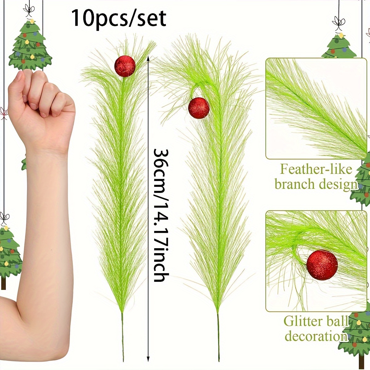 TEMU 10pcs Christmas Decorations, Christmas Elf Decorations, Christmas Decoration Home Office Garland Craft Decorations