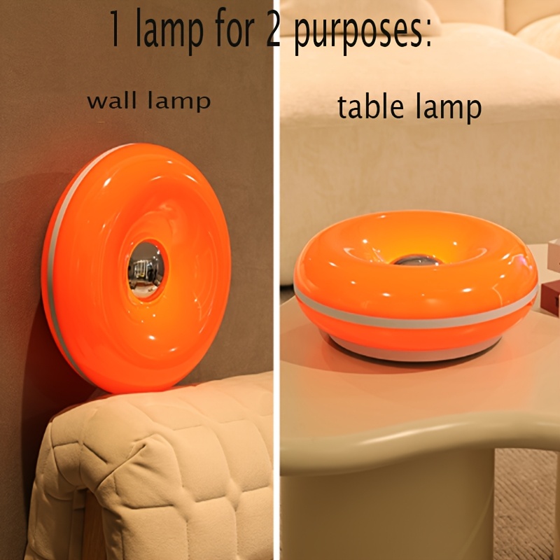 Modern USB-Powered Donut Wall Light/Table Lamp with Dimming