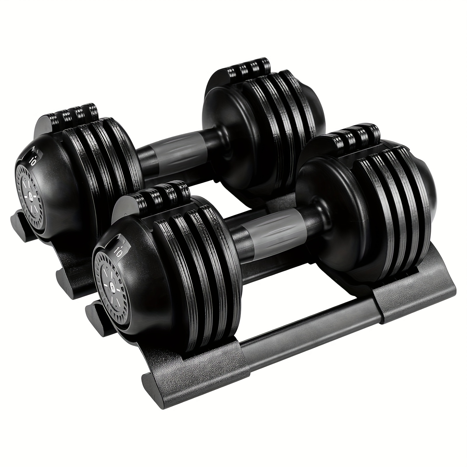 

2pcs 10kg Dumbbells With Base, Adjustable Weight, Non-slip Handle, Total Weight 20kg, With Base To Prevent Rolling, Suitable For Home, Office, Gym,