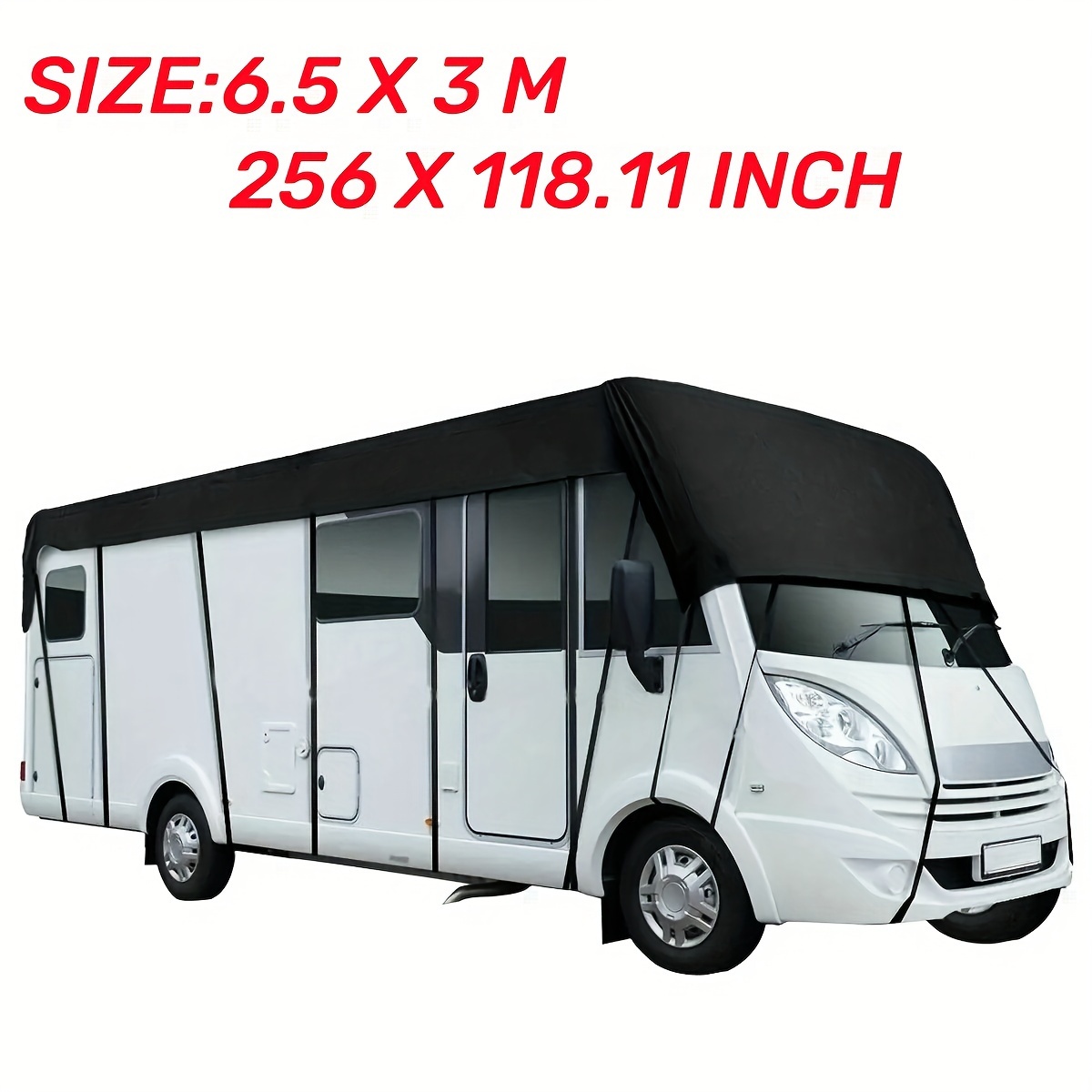 Rv Roof Cover, Heavy Duty 210d Oxford Fabric, Sun And Snow Protection, Fits Motorhomes/travel Trailer//van/ Top Tarp Cover