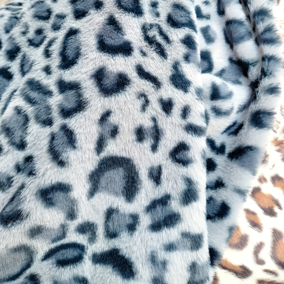 

Luxurious Rabbit Fur Fabric - Leopard & Tiger Print, Soft Polyester For Clothing, Bags, And Accessories - Amber/light Brown/ Colors