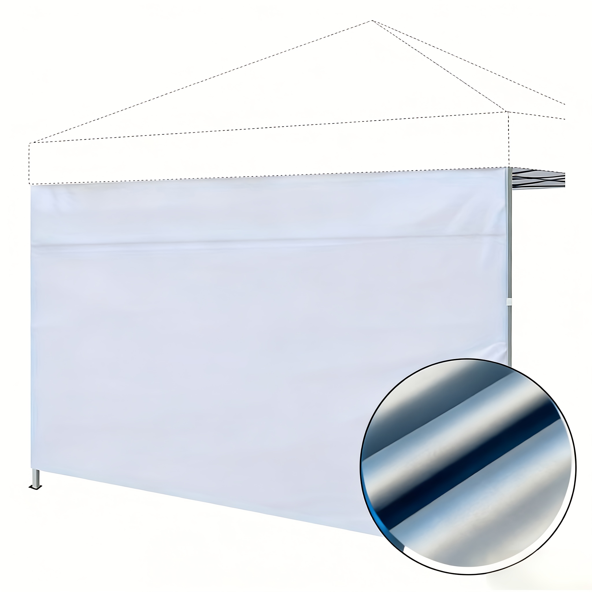 TEMU Parete laterale con protezione UV per parasole, tessuto antivento, tessuto oscurante resistente, pannelli laterali per tende, tessuto resistente