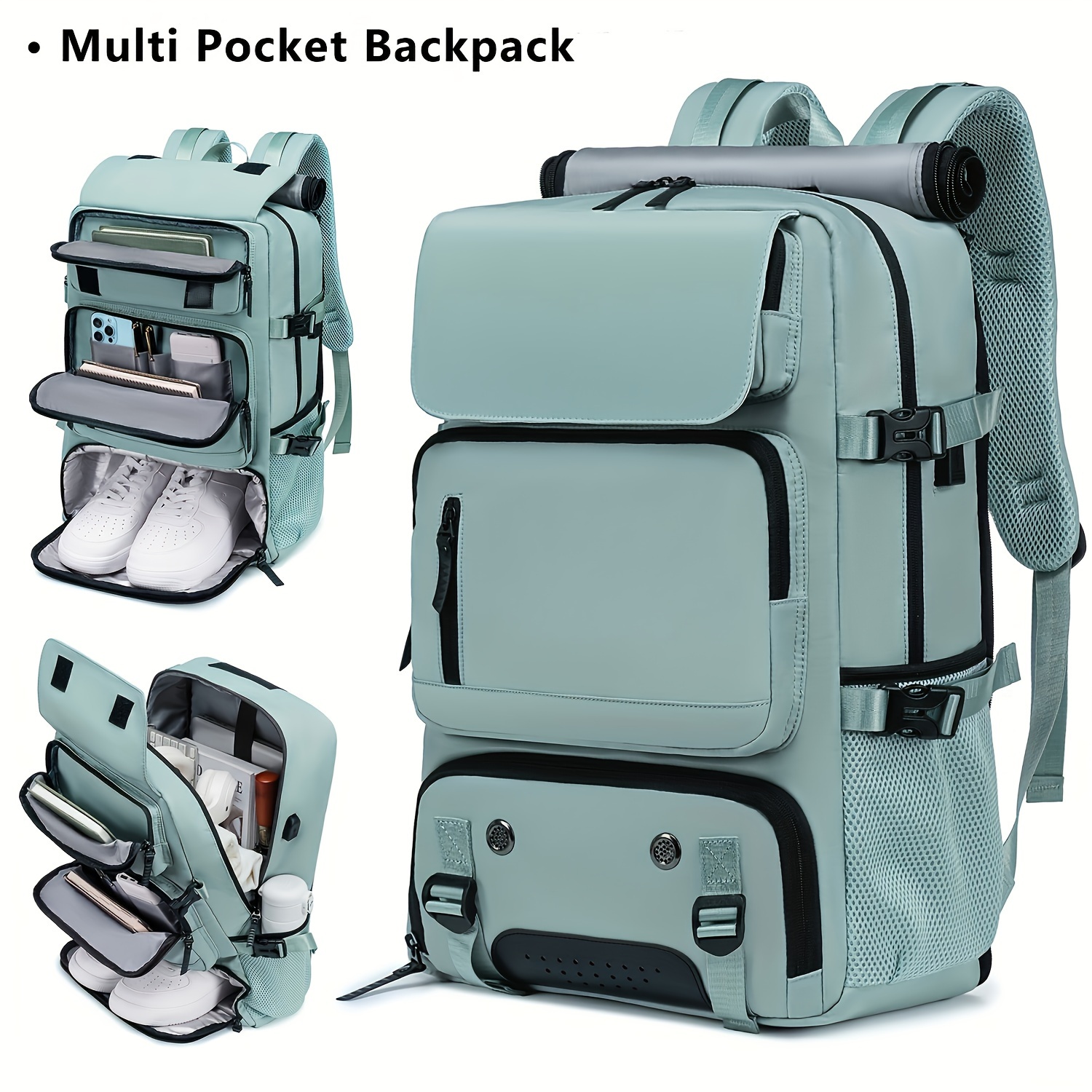 

Multi-functional Large Capacity Backpack For Man Women, Hiking & Camping, Waterproof Outdoor Knapsack With Shoes Compartment & Usb Charging Port, Business Laptop College Bag, Ideal Gifts