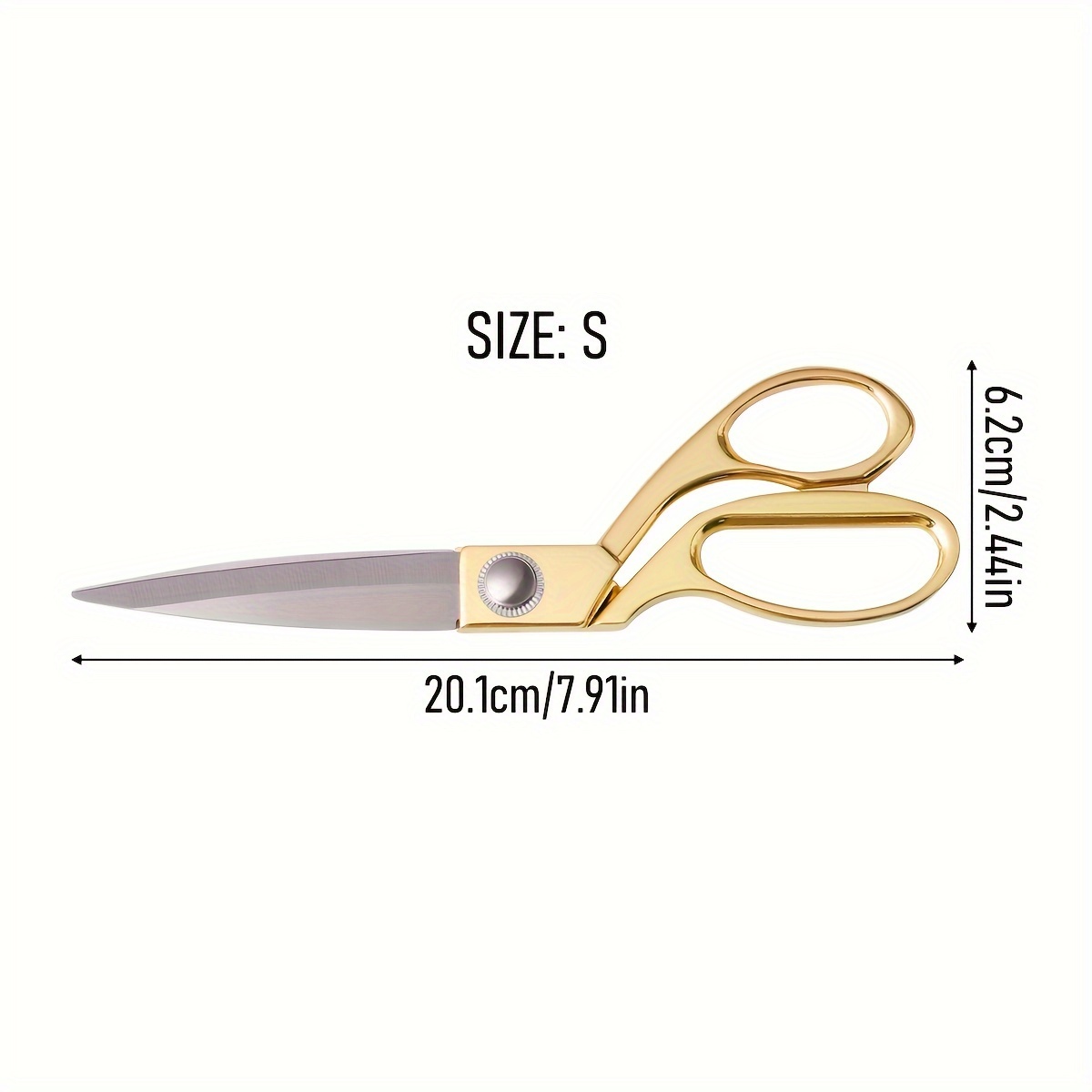 1pc Stainless Scissors 8-inch 9-inch 10-inch Household Alloy Handle Multi-functional Fabric Cutting Sewing Scissors