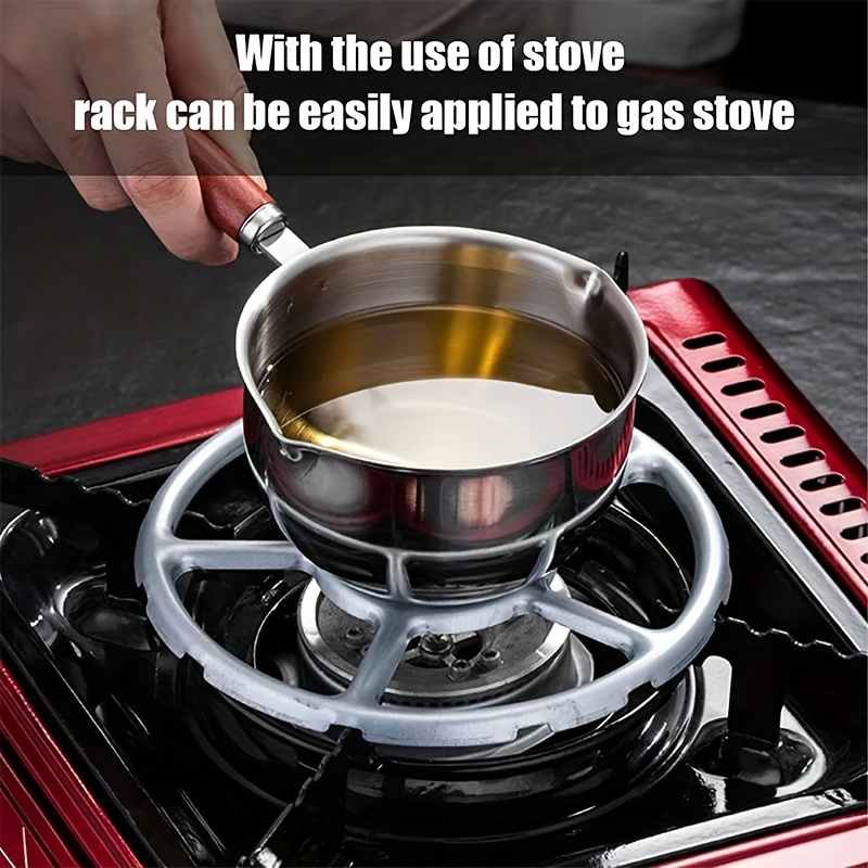 Olla de sopa de hierro fundido para leche, olla esmaltada con tapa, sartén  de cocina compatible con estufas de gas, estufa de inducción de cerámica