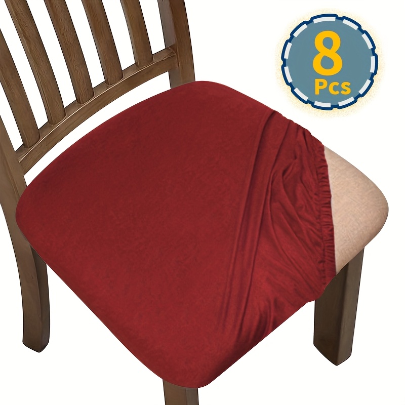 4 6 8 12pcs stretchable dining chair covers high elastic dining chair covers   home and office decoration machine washable with elastic band   dining chair covers