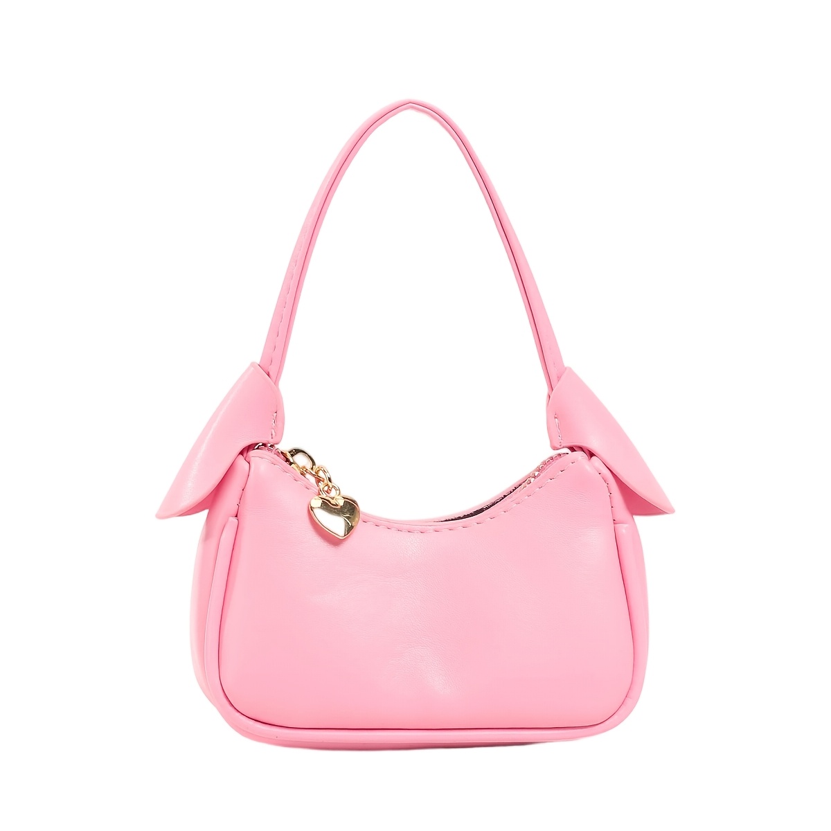 TEMU Sac de mode tendance 'Niche Bag' - Sac à main croissant facile à , couleur unie, petit sac à main