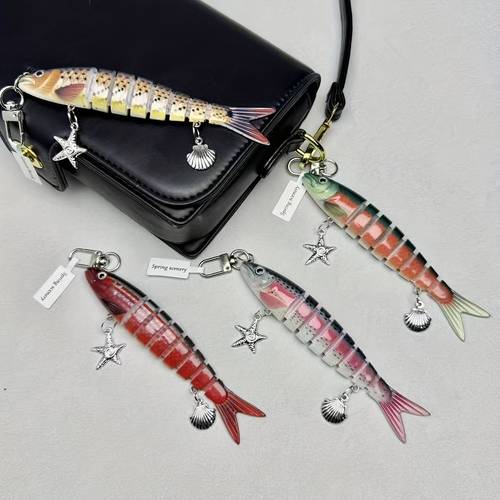 gift for her him a stylish and lightweight fish shaped keychain with car keys backpacks and more ideal for fishing enthusiasts and as a small gift for birthdays christmas and new year from