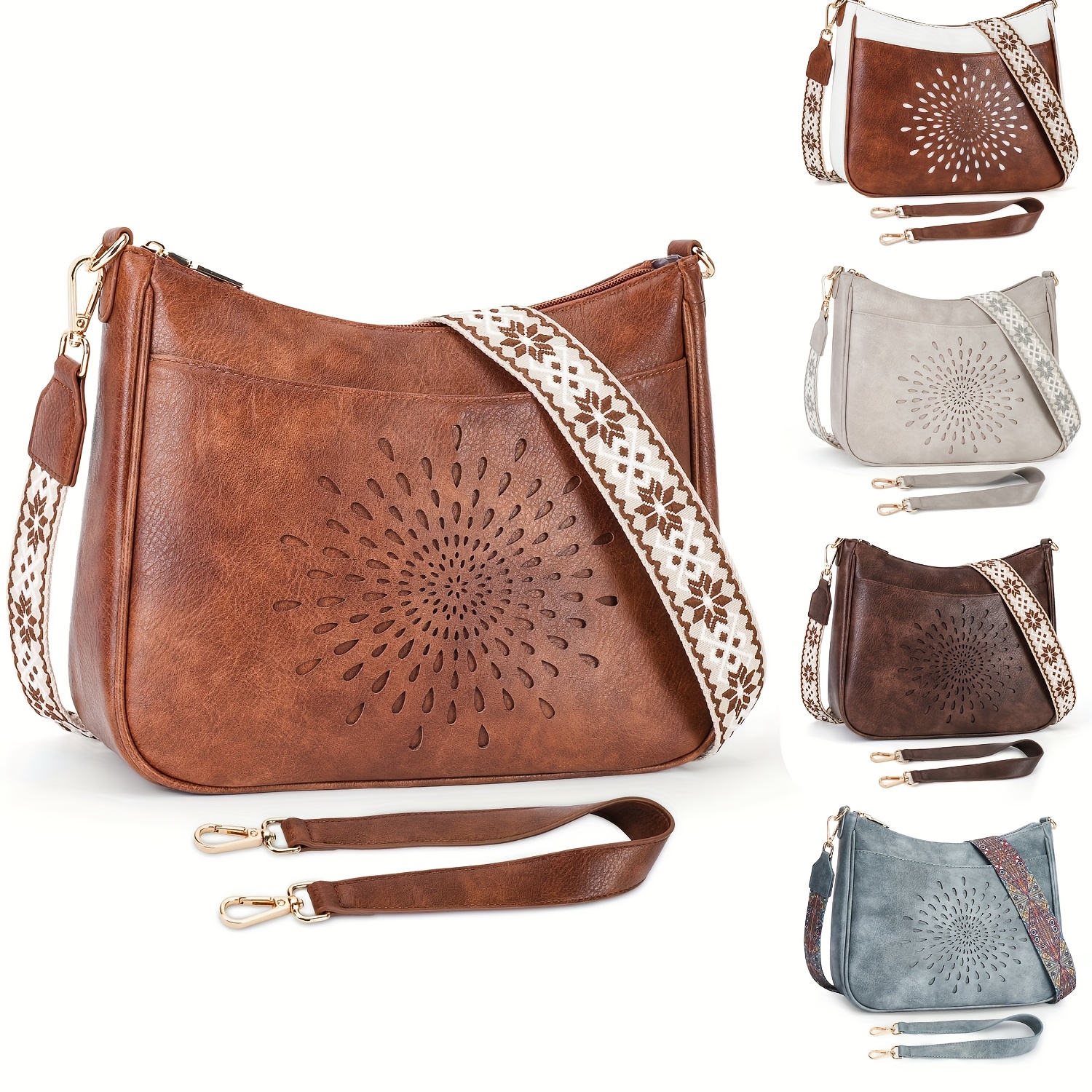 Vintage Style Crossbody Bag With Adjustable Strap For Daily And Shopping