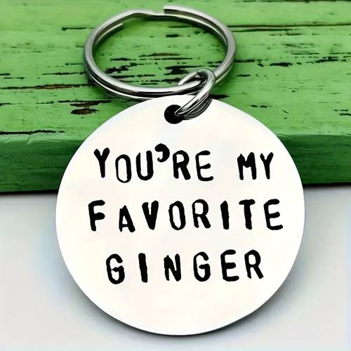 1pc of stainless steel keychain engraved ginger a friendship gift for friends colleagues a gift