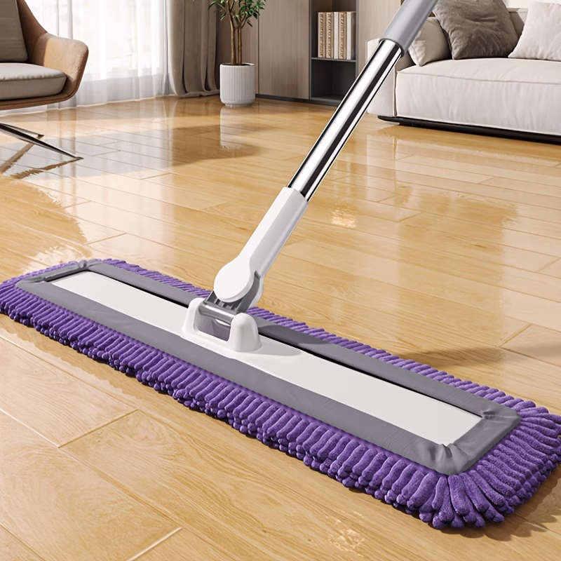 Large Flatbed Mop, Thick Chenille Cleaning Mop, Suitable for...