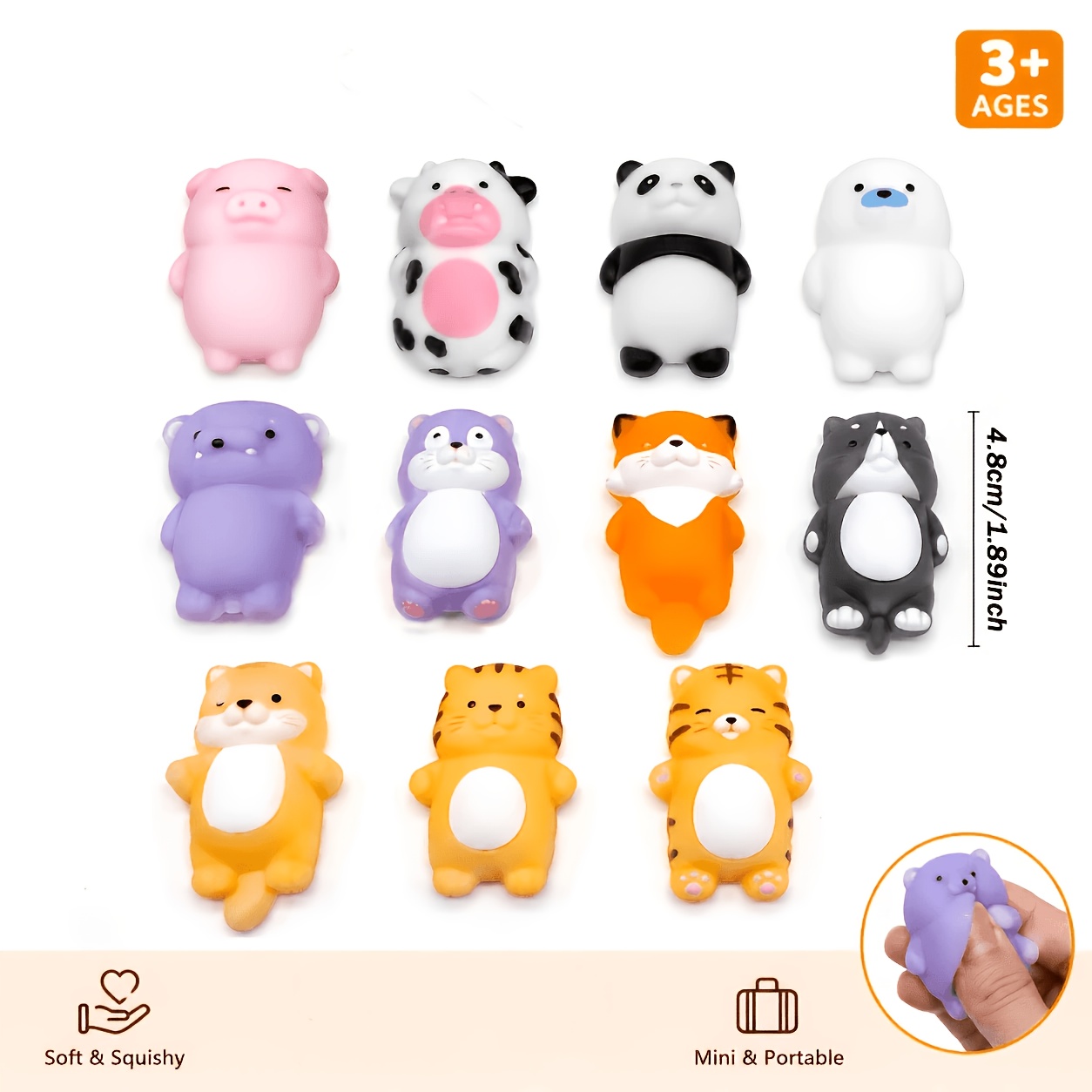 Cute Soft Squeeze Toys, 5pcs Random Styles
