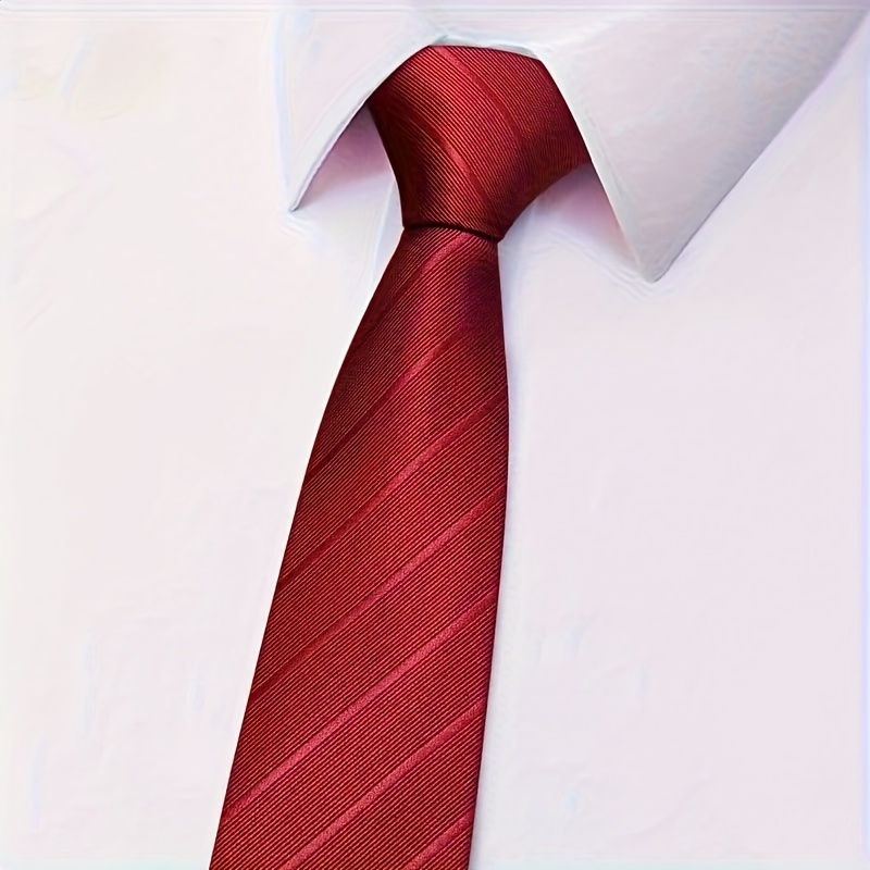 Set of 6 Men's Pre-Tied Zipper Neckties in Black, Navy, Burgundy, and Stylish Colors for Formal Occasions