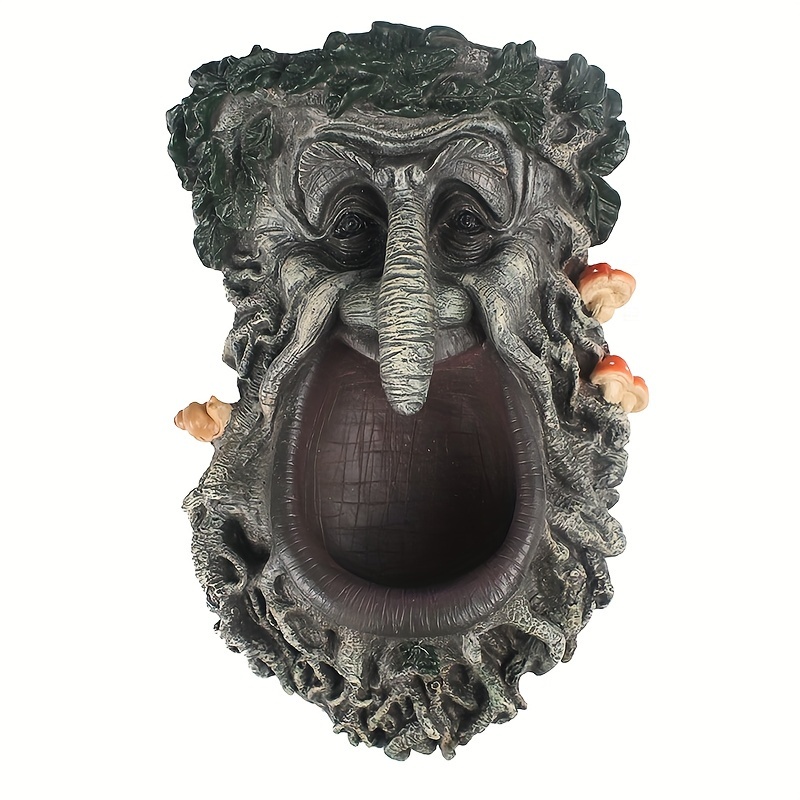TEMU Tree Face, Outdoor Tree Face Outdoor Tree Decorations Outdoor And Indoor Unique Bird Feeders - Tree Trunk Face