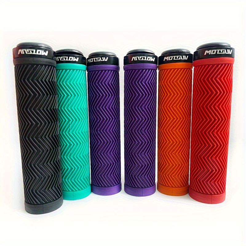

Motsuv Soft Rubber Bike Grips - Shock-absorbing, Non-slip For Mountain & Road Bikes, Skateboards - Fit Cycling Accessories
