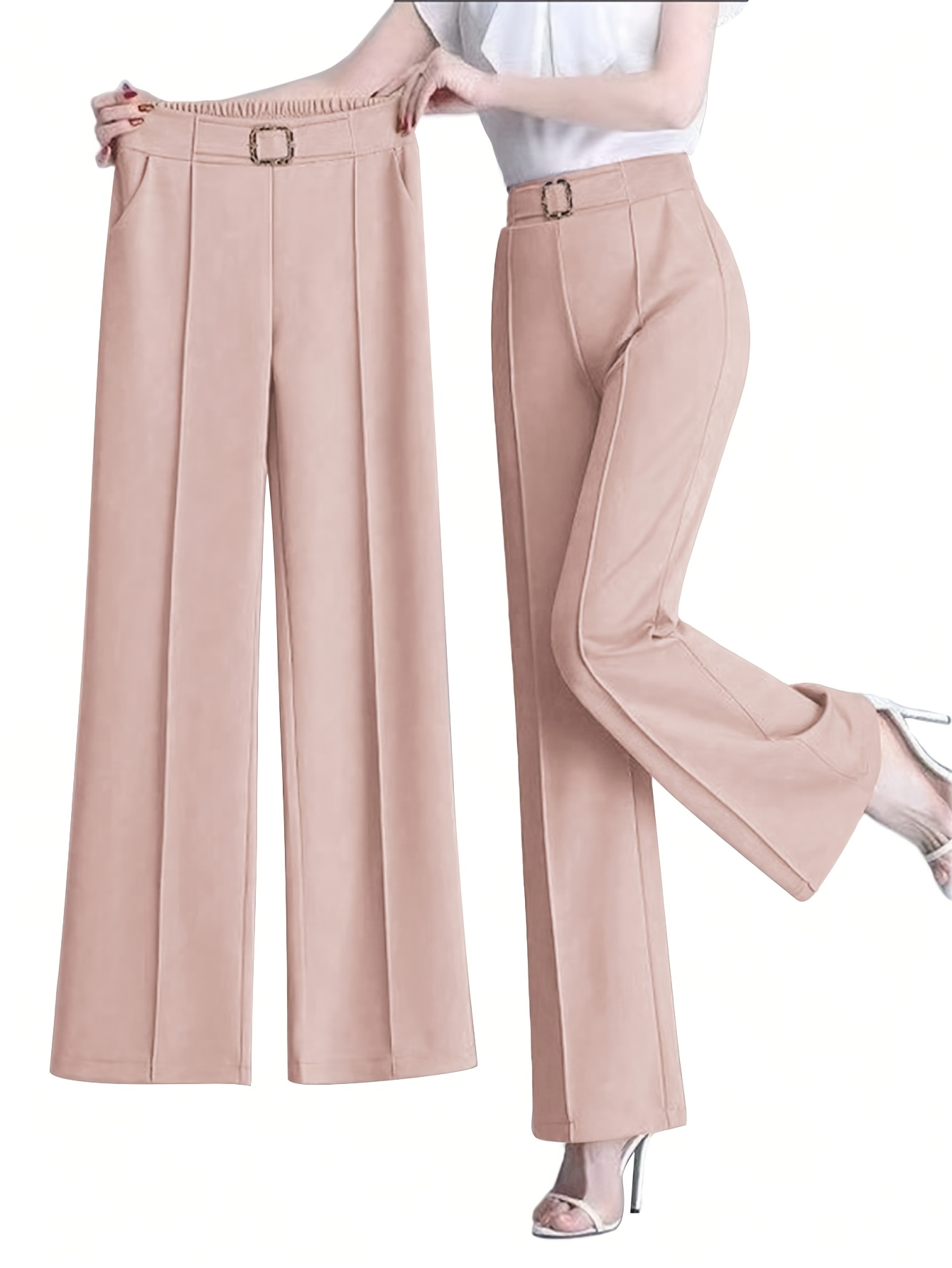 brown dress pants for women sold on Temu United States