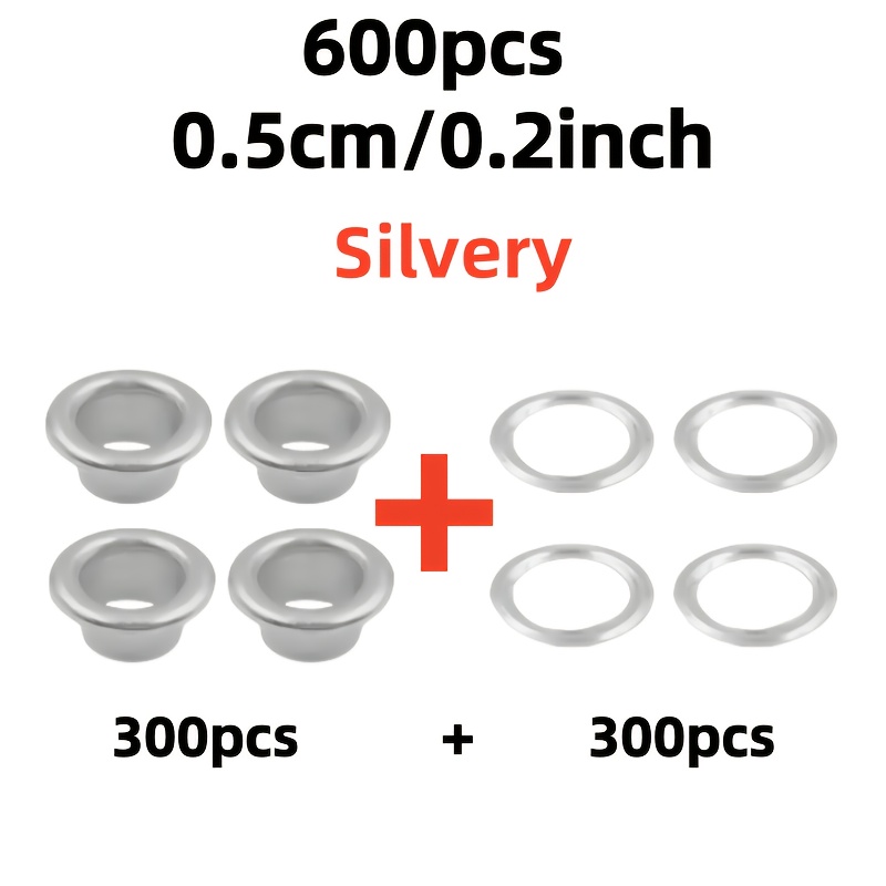 TEMU 600 piezas de hebillas de ojo de pollo de metal de cobre de 5 mm - Cobre, ojales pequeños para costura, manualidades DIY, disfraces y