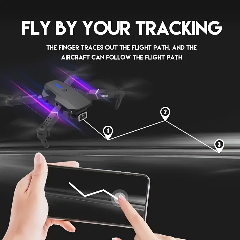 E88 E99 Foldable 1080P Drone, Equipped with Single/Dual/Three Cameras, Height Control, Optical Flow Positioning, Application Control And Obstacle Avoidance - Holiday Gift