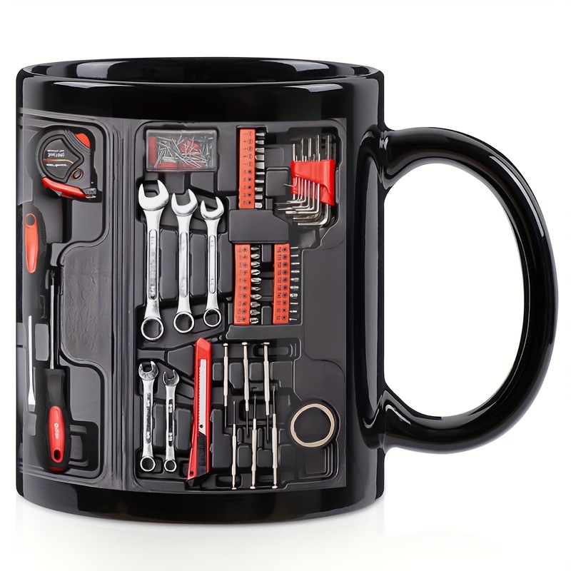 Image of 1pc,mug Mechanic Toolbox, Mechanic Mug, Mug, Mechanic Gift, Car Mechanic Gift,coffee Mug 11oz Black,water Cup, Perfect Birthday, Party, Holiday, Christmas Gift Idea