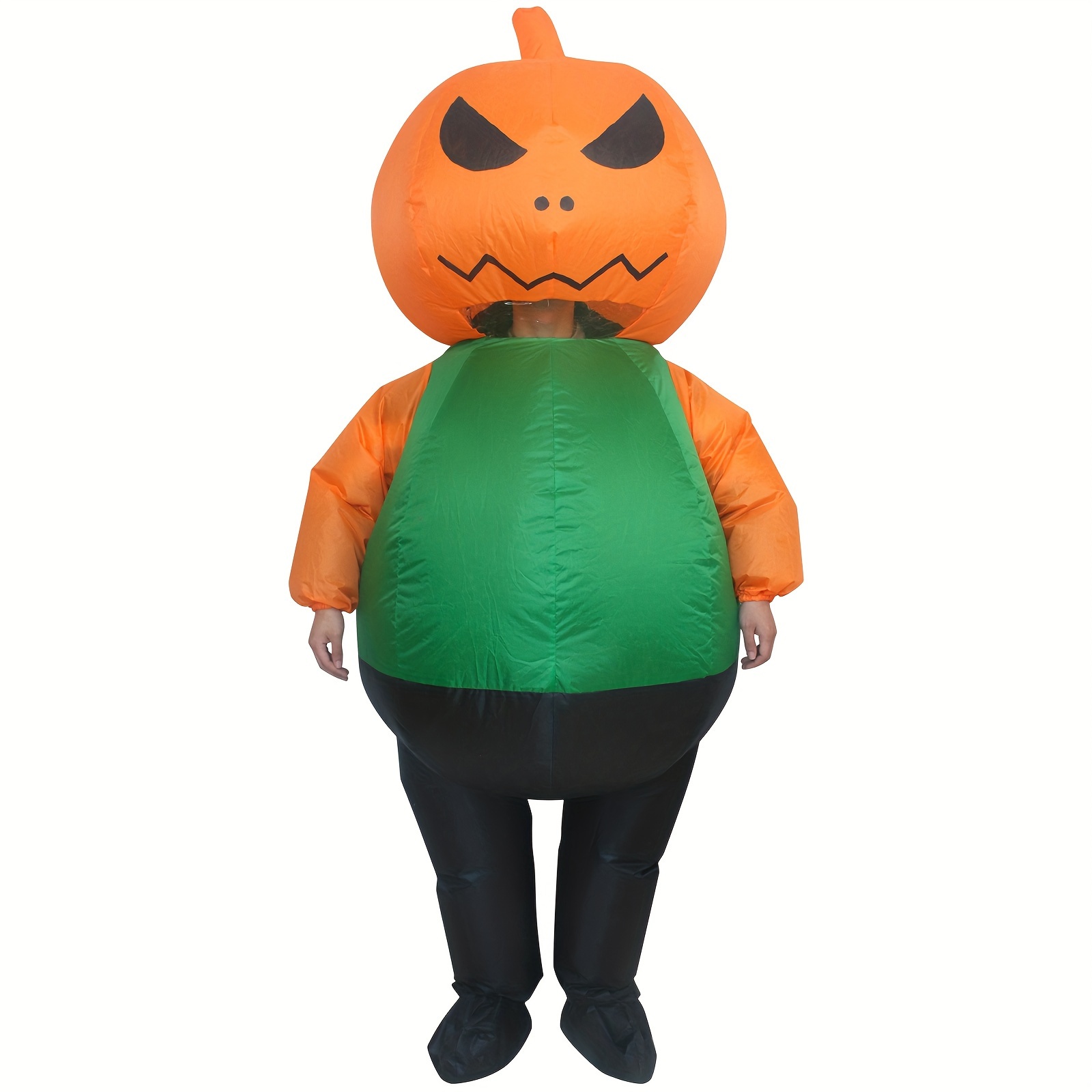 Inflatable Pumpkin man Costume Air Blow up Jaws Jumpsuit Fancy Dress Funny Carcharias Suit for Cosplay Party