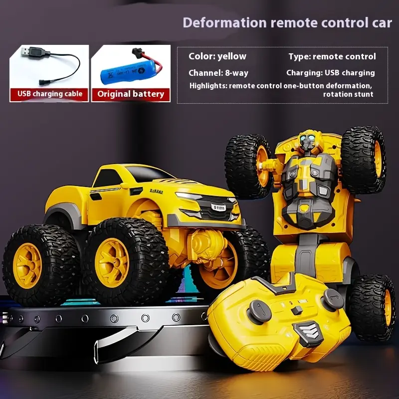 transformed remote control key deformation 2 4g off road climbing model toy kong robot suitable for christmas childrens day and birthday gifts for boys and girls over 8 years old details 6