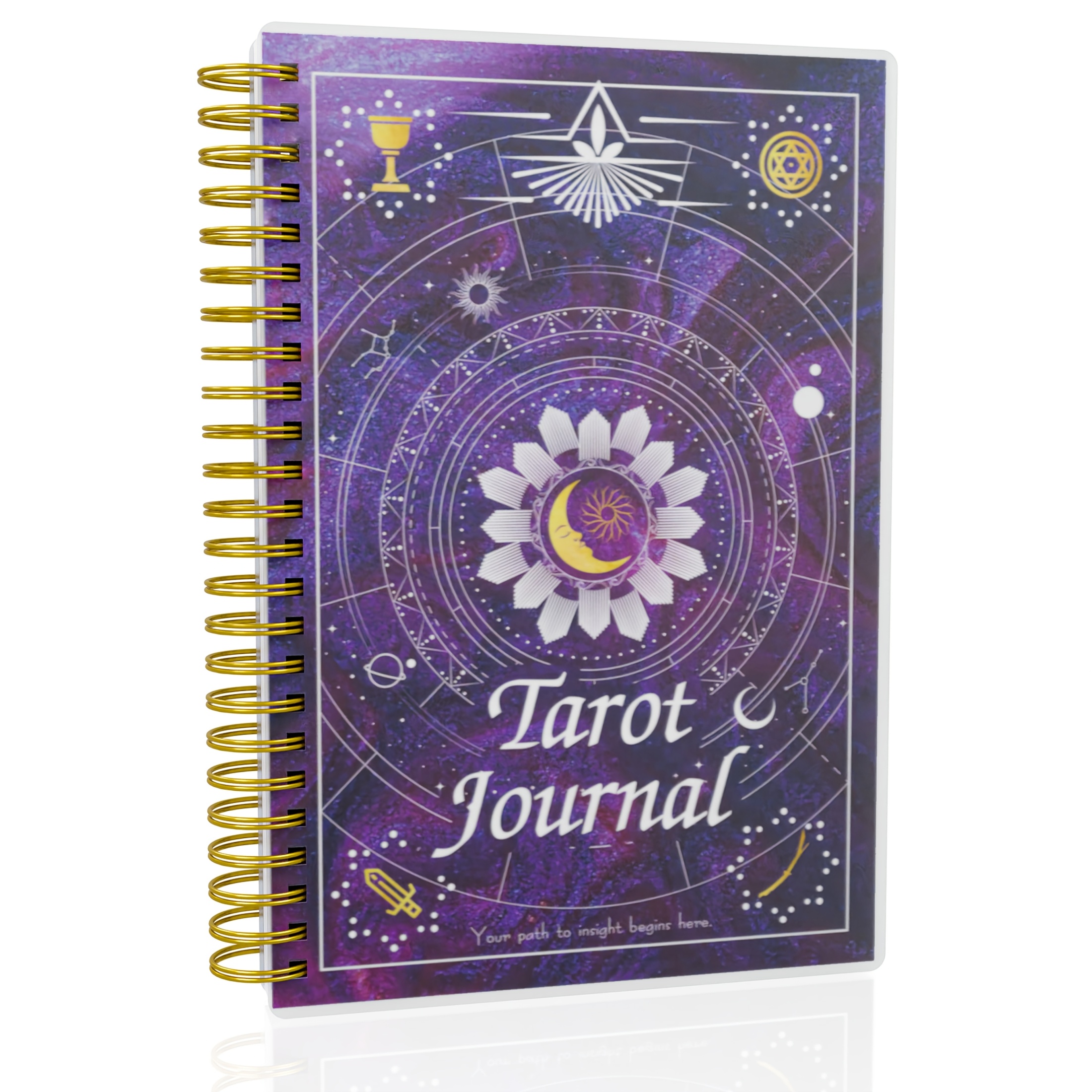 Tarot Journal for Card Reading, Daily Tracker and Reflection Planner, Mystic Notebook for Beginners and Experts, Divination and Manifestation Journal, A5 Planner for Tarot Spreads and Interpretations