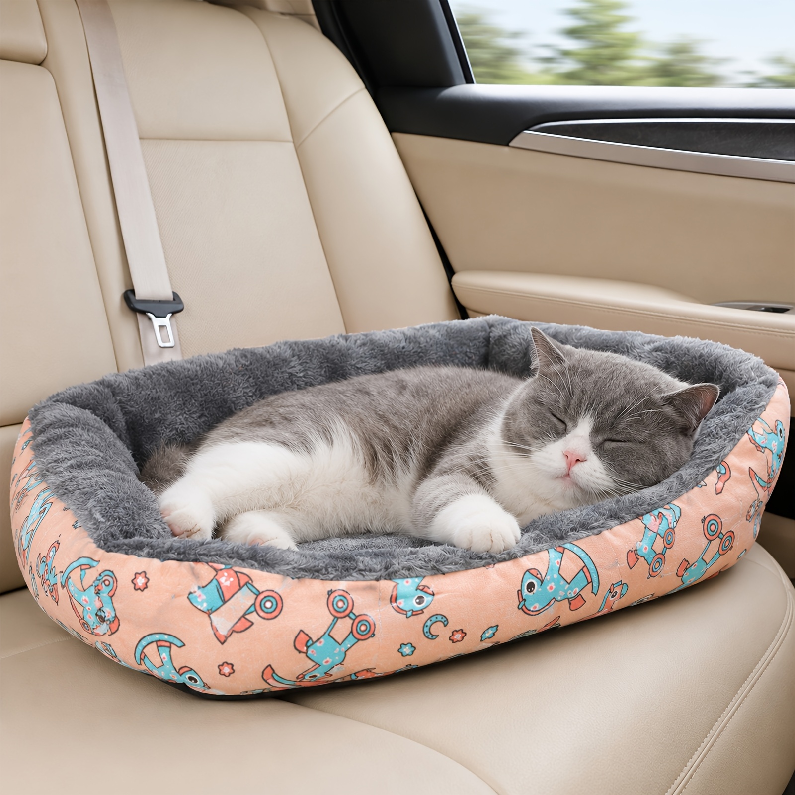 TEMU Panier pour chien super en peluche, lit pour chien en fibre de polyester, canapé chaud pour animaux de compagnie pour l'hiver, niche pour chien