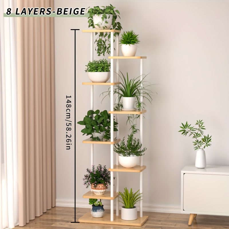 1pc Plant Stand and Flower Rack with 4/5/6/7/8 Layers for Indoor Garden Balcony