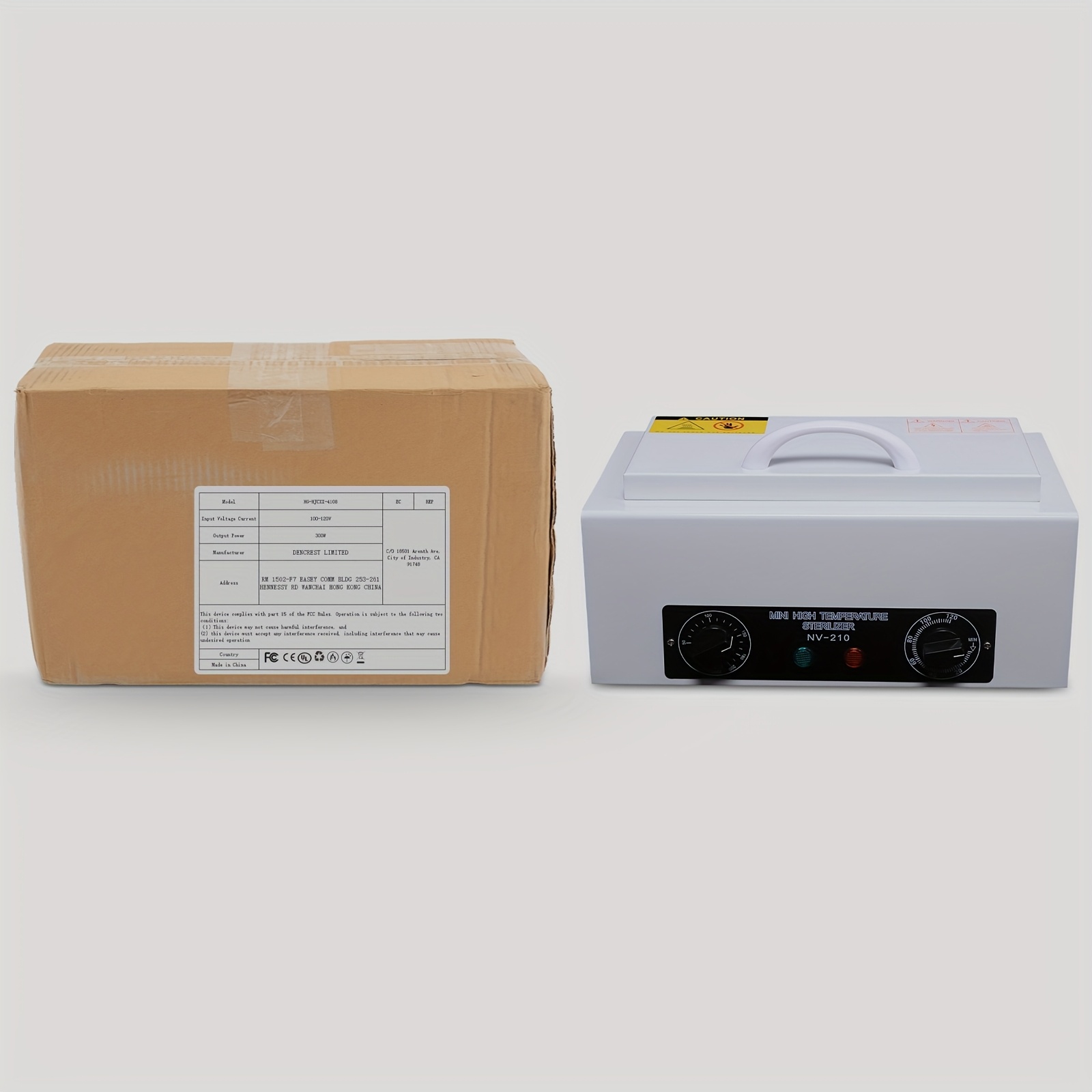 TEMU Sterilizer Cabinet 1.5l High Temperature Sterilizer Box With Adjustable Timer 110v 300w Salon Hairdressing Tool Equipment For Nail Tool Spa Pedicure Tools