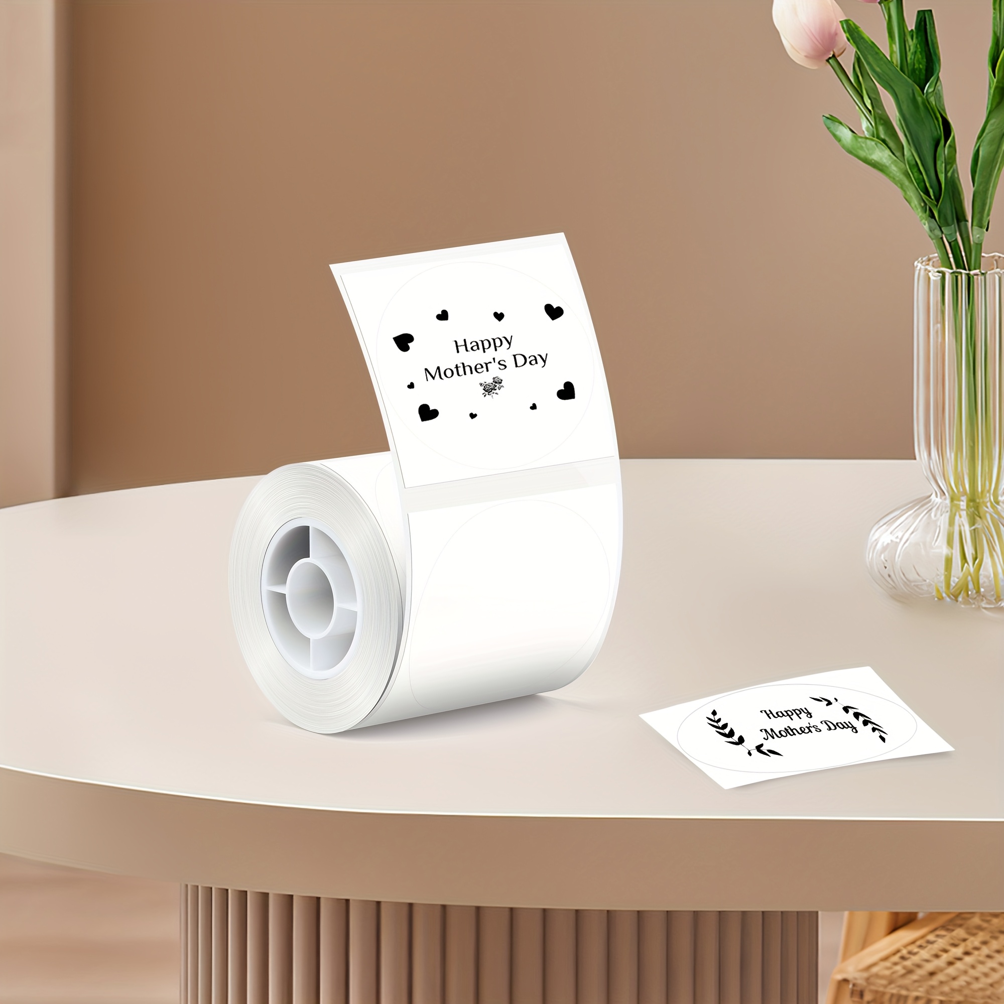 TEMU Thermal Labels | 40×30 | 50×50 Stickers | Compatible With Pm200b Printers | Ideal For Barcodes, Gifts, Small Businesses & Home Use | 140 Labels