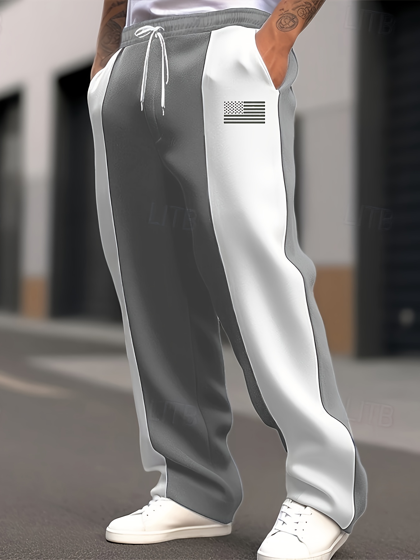 Blocked Casual Pants Feature a Stylish