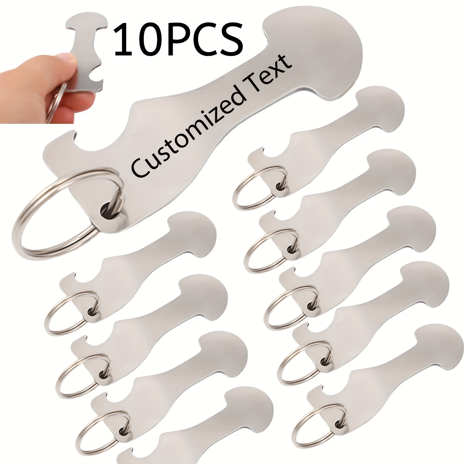 E-shop 10 personalisierte Supermarkt-Wagen-Token-Flaschenöffner-Schlüsselanhänger, personalisierte -Verlust-Schlüsselanhänger, multifunktionale