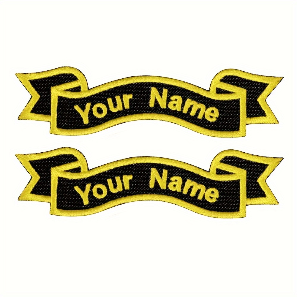 TEMU 2pcs Custom Personalized Embroidered Name Patches, Embroidered Name Tags Patch For Dog Harness Dog Leash