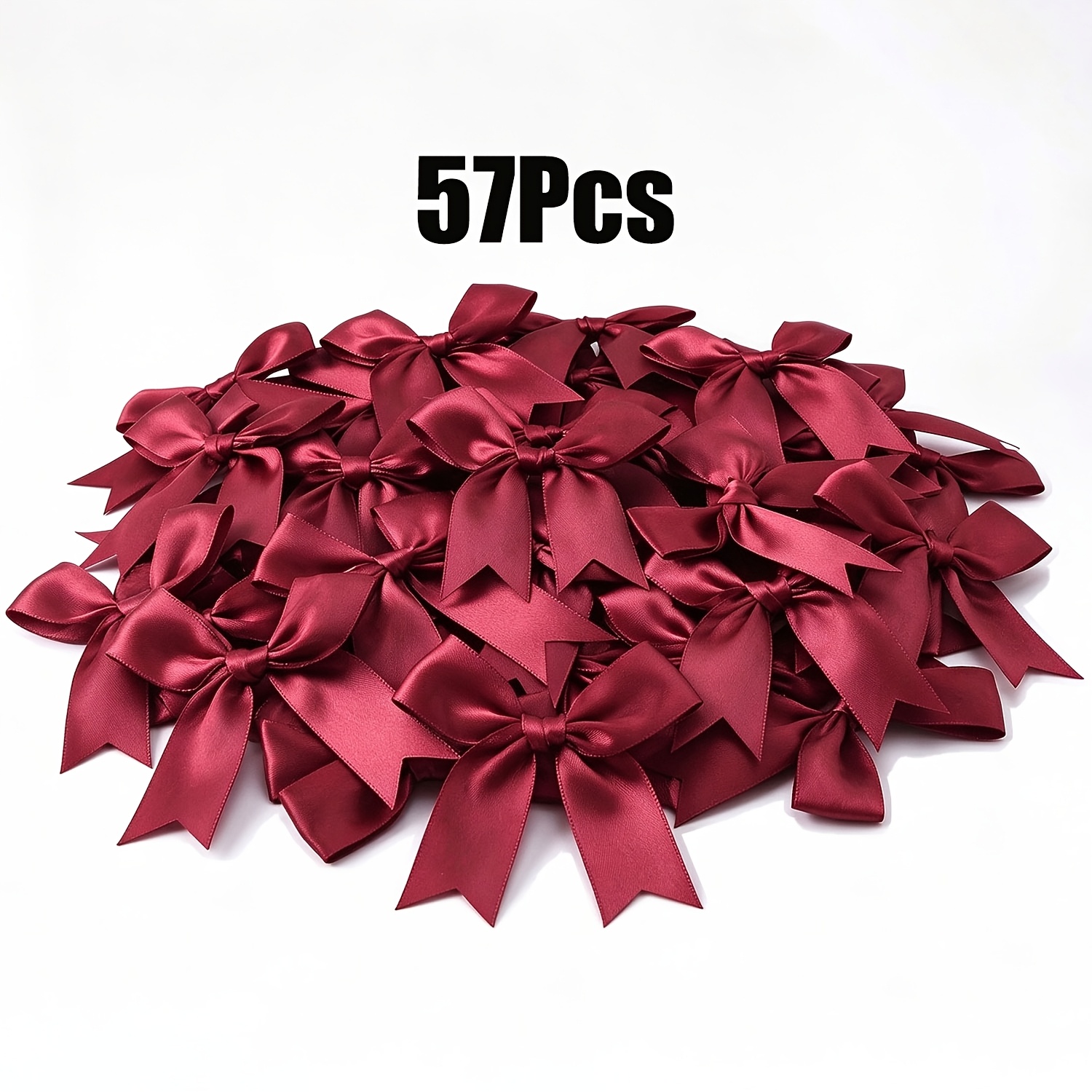 TEMU 57 pezzi di fiocchi di nastro in raso pre-annodati, decorazioni di fiocchi a per confezioni regalo, decorazioni per matrimoni, baby shower,