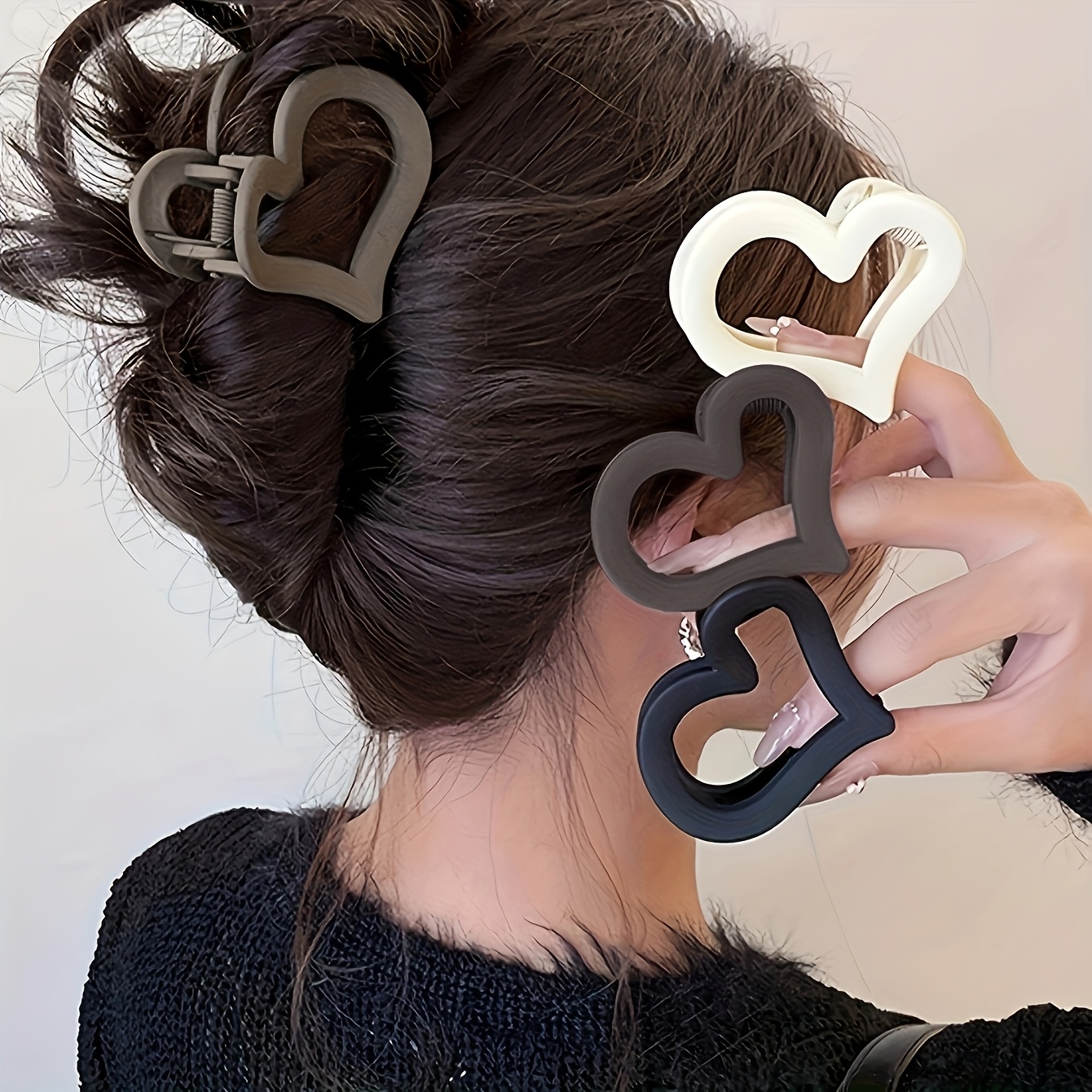 TEMU Set de 1/2/4 Pinzas para el Cabello con Forma de - Adornos para el Cabello de Plástico con Estilo Minimalista y Lindo para Mujeres, Tamaño ,