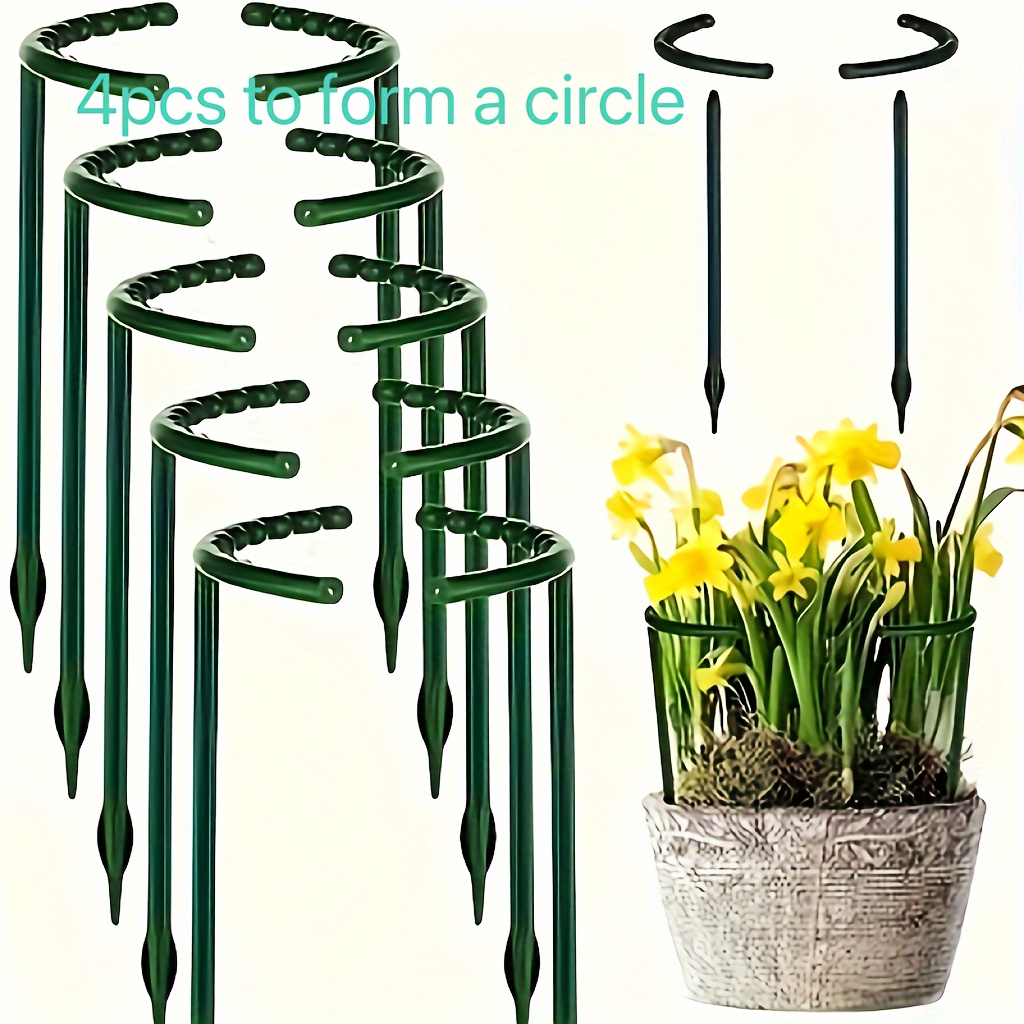 

4/8pcs, Plastic , Plant Support Pile Frame Greenhouse Layout Semi- Fixed Pole Indoor Flower Plant Vine Climbing Bracket