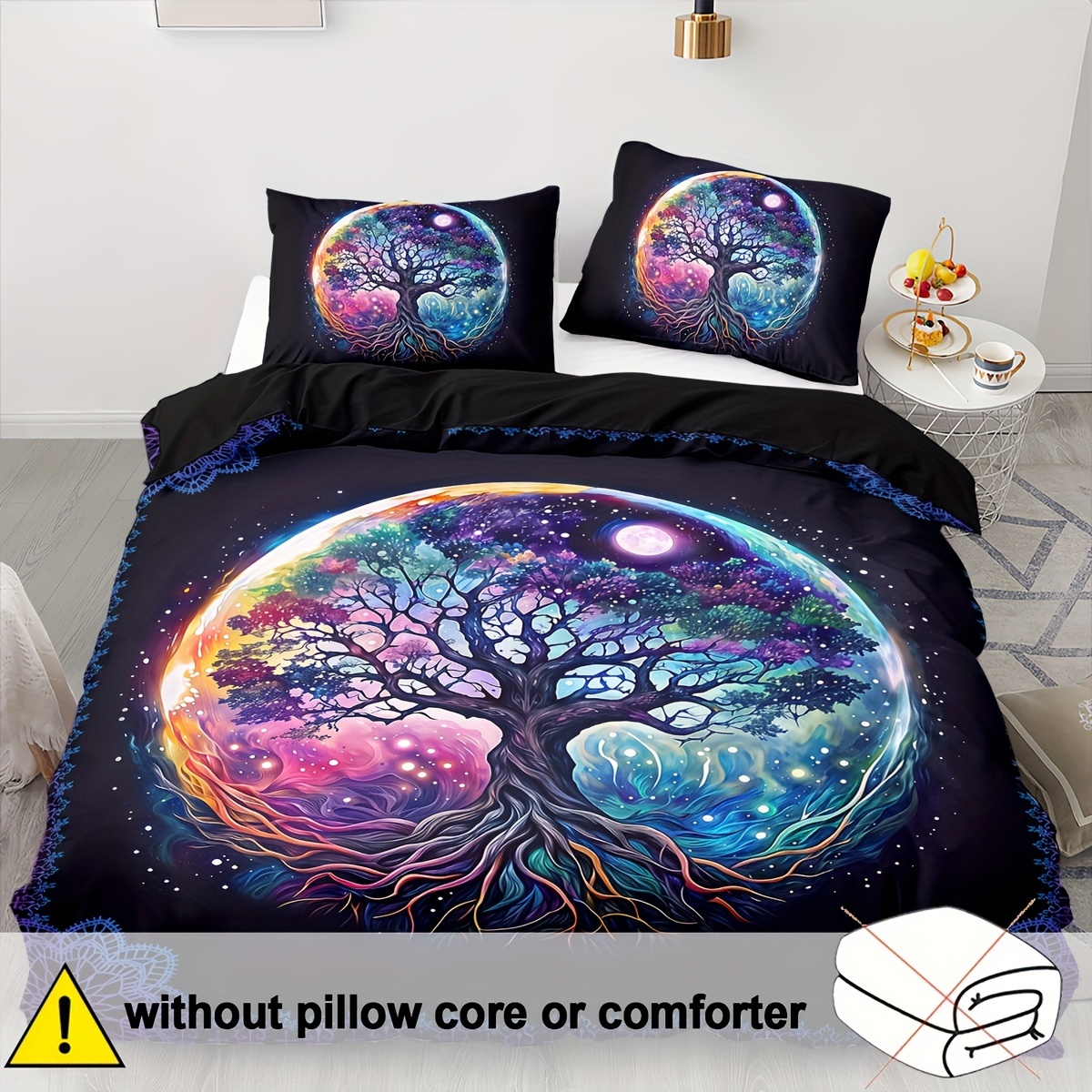 TEMU Open 2/3 Down Duvet Cover, Soft And Comfortable, Tree Of Life Down Duvet Cover, Tree Of Life Bedding Large, Gothic Bedding Large, Large Duvet