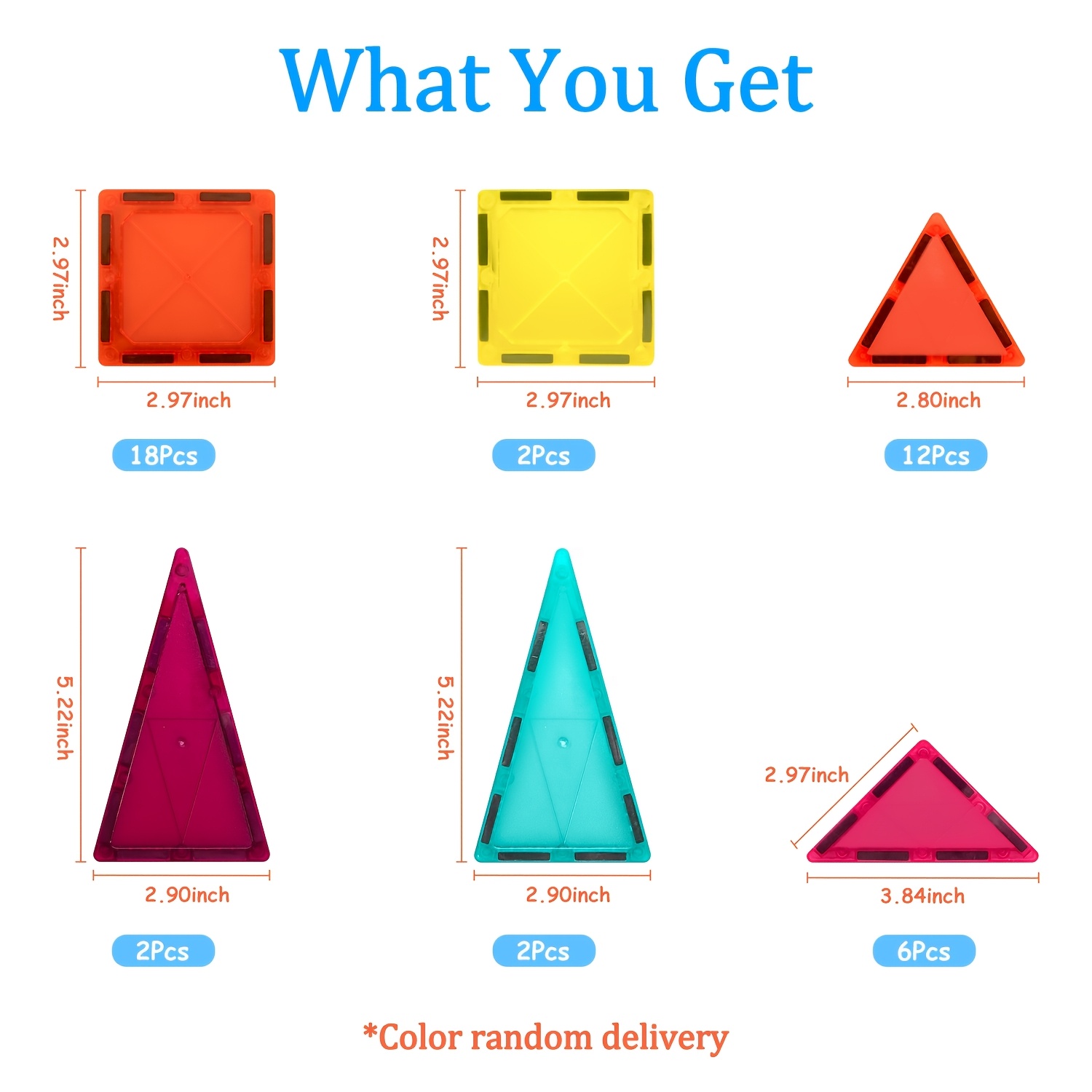 TEMU Puces Magnétiques Enfants Blocs Magnétiques 42pcs Jeux de Construction 3D Magnétiques Blocs de Construction Jouet Construction Éducatif STEM