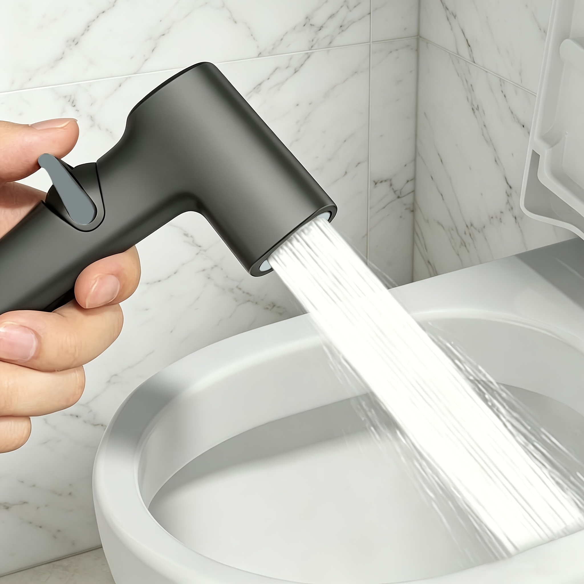TEMU Bidet portátil de con cabezal cuadrado 26 en 1, pistola de pulverización presurizada - Diseño de de agua deslizable - Boquilla de bidet | Agua