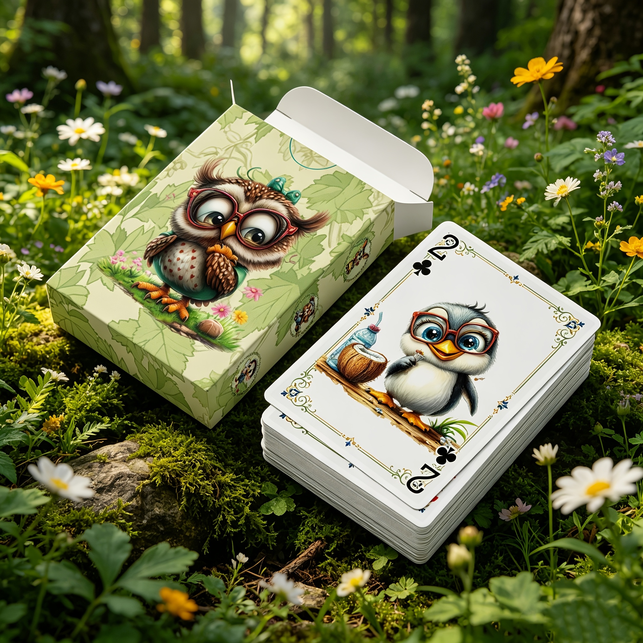 TEMU Hot Selling Animal Playing Cards | Cute Style Playing Cards | Forest Animal Party Playing Cards | 54pcs Different Animal Adorable Cute