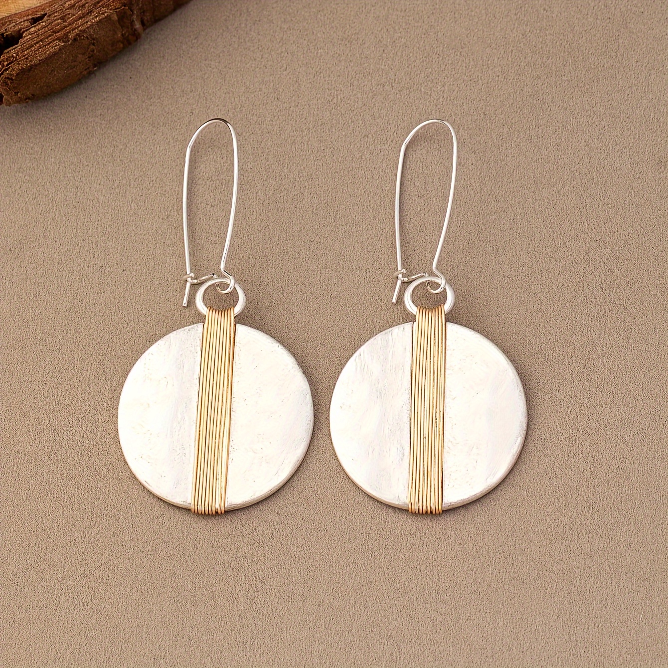 Image of 1 Pair Of Western Bohemian Long Round Handmade Winding Women's Earrings Suitable For Holiday Parties And Daily Wear
