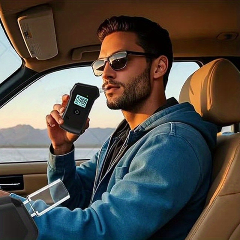 Personal Drive Pro Portable Breathalyzer with LCD Screen & BAC Tester - High-Accuracy Blow Alcohol Detector, Sound/Visual Alerts, Compact for Driving, Sobriety Testing, Parties, - Compatible with 10 Mouthpieces ( - Image 3