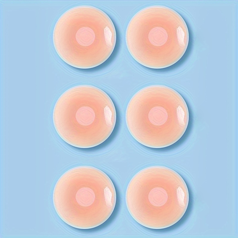 2/6/10pcs Reusable Silicone Covers, Seamless Invisible Self-adhesive Anti-convex Pasties, Women's Lingerie & Underwear