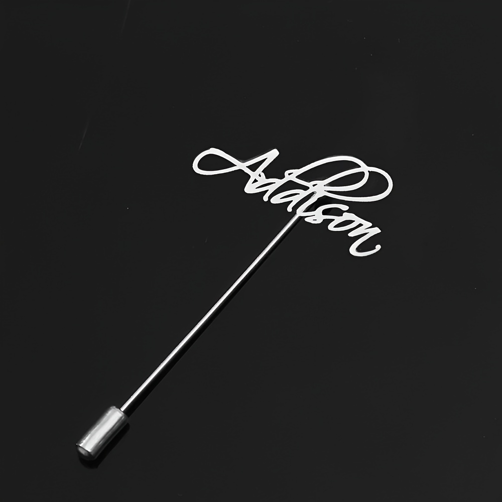 TEMU a spillo con personalizzato per , elegante e avanguardista, adatta per feste in abito. a spillo personalizzata in acciaio inossidabile con targa